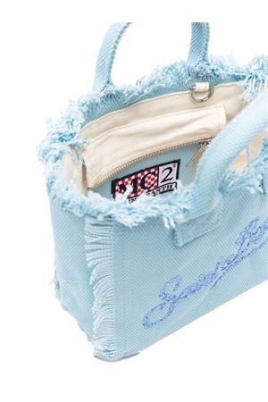 Borsa a mano Vanity in canvas di cotone celeste SAINT BARTH KIDS | VAMI00100404L